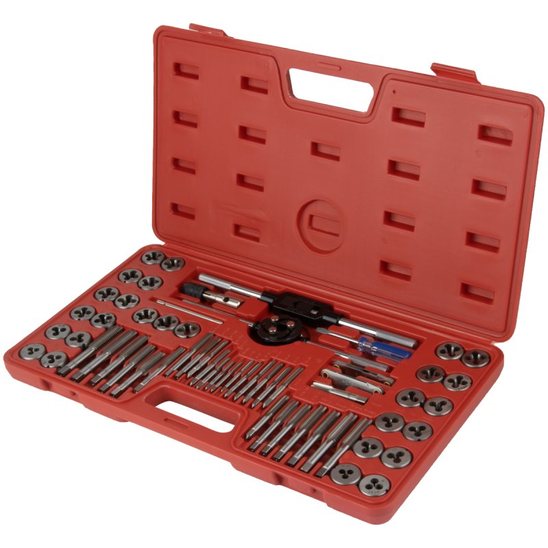 OPT-MTDS60 Набор метчиков и плашек М3 - 12, 4-40 - 1/8NPT27, 60 предм.,метрическая и дюймовая резьба OPTIMUS