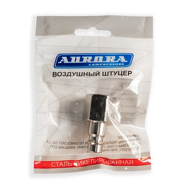 Штуцер папа с внутренней резьбой 3/8F, никелированная сталь, уп. 1шт