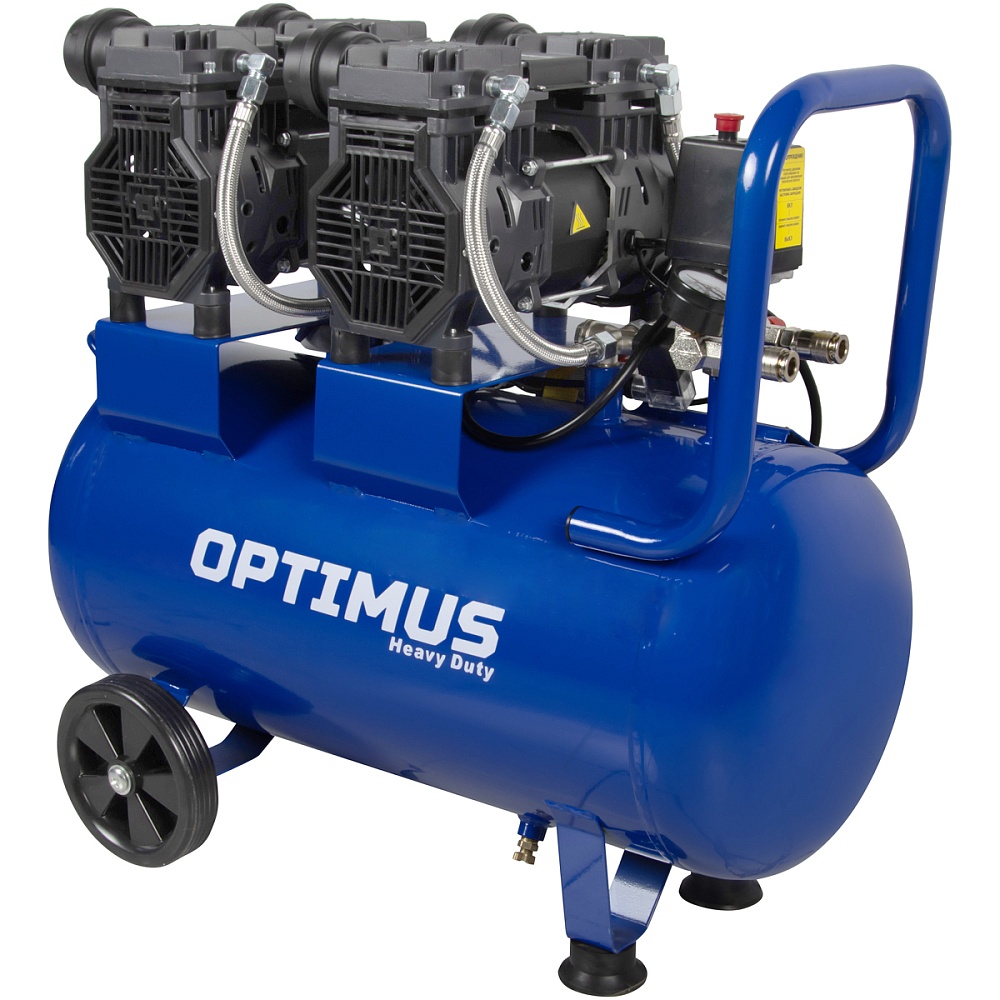 OPT-305044 Компрессор поршневой безмасляный, ресивер 50 л, 440 л/мин, 2650 об/мин, 3 КВт OPTIMUS
