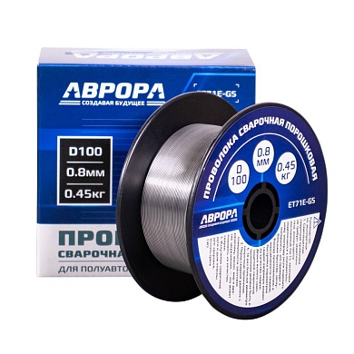 Проволока порошковая E71T-GS d.0.8 мм 0.45кг D100 NO GAS