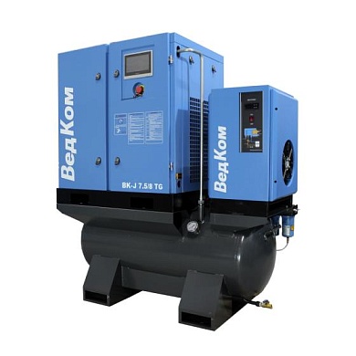 Винтовой компрессор ВК-J 7.5/8 TG (8 бар, 7.5 кВт, IP 23) ВедКом