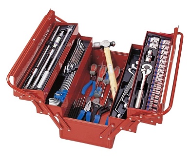 902-065MR01 KING TONY Набор инструментов универсальный, раскладной ящик, 65 предметов