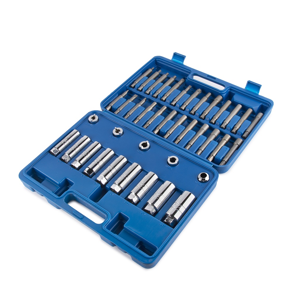 WDK-214590 Набор головок и вставок для разборки и сборки стоек амортизаторов, набор 39 пр. (VW, AUDI Wiederkraft