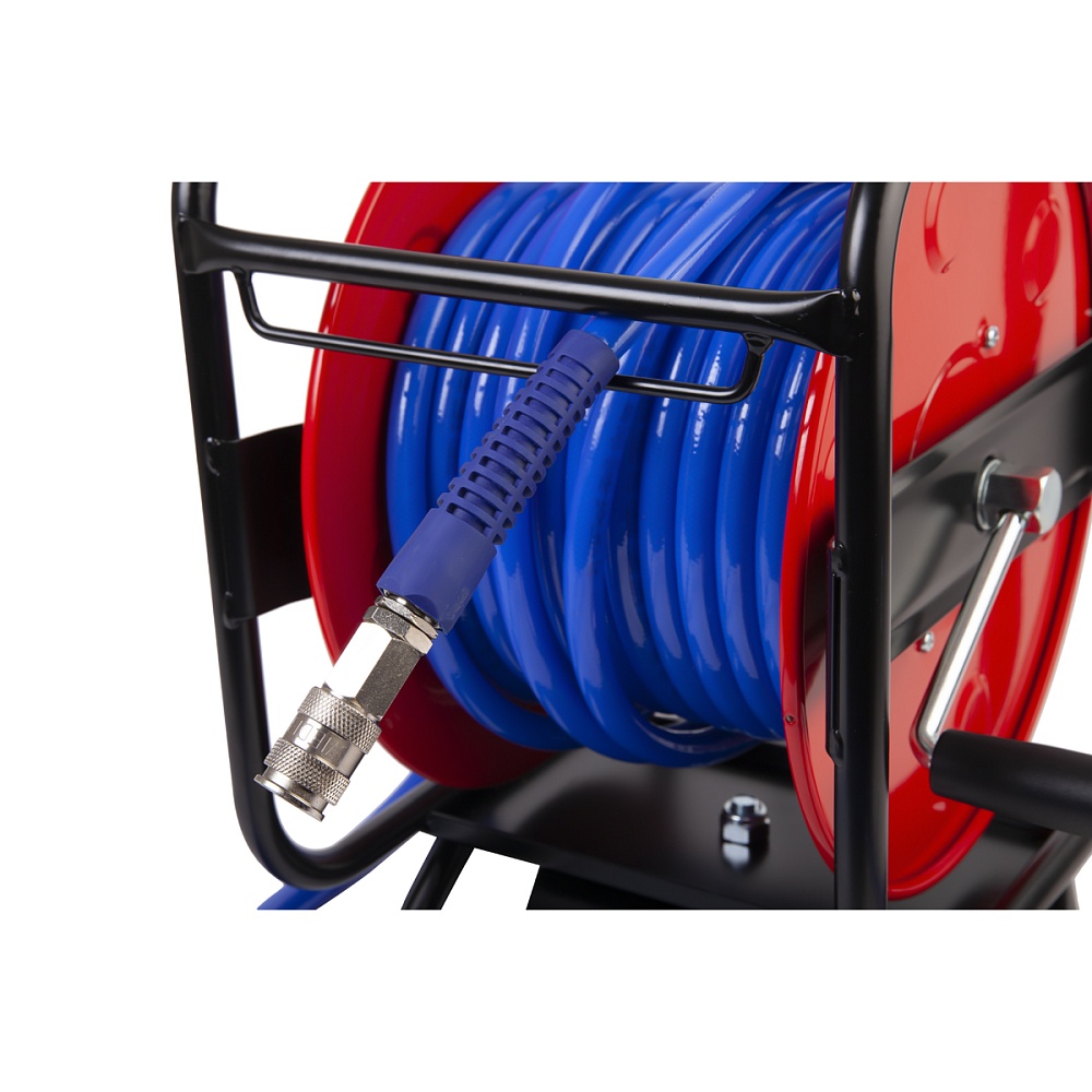 WDK-65720 Катушка ручная с пневмошлангом и БРС 10х14 мм, 20 м Wiederkraft